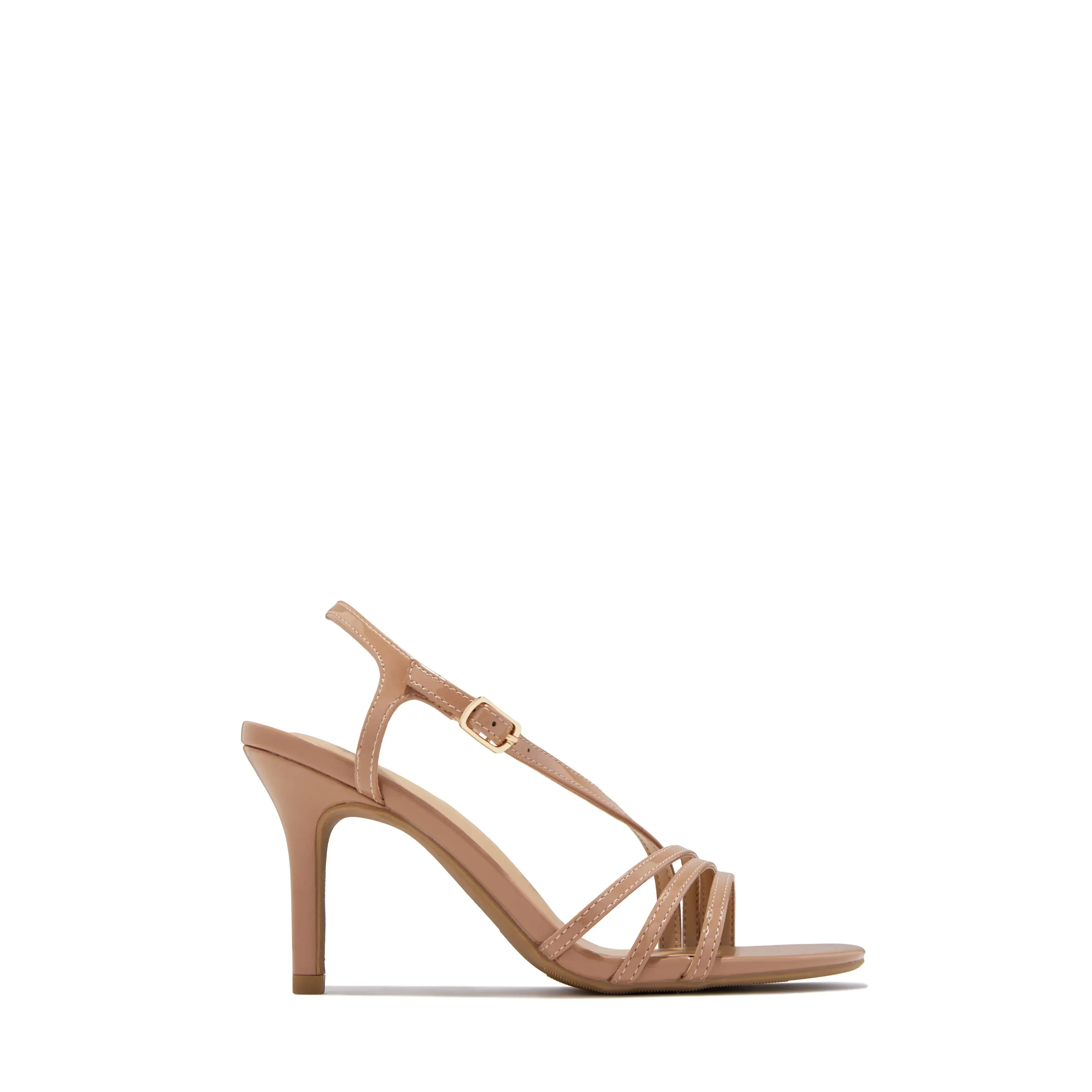 Karina Strappy Single Sole Heels - Nude