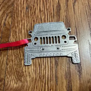 Jeep Off-road 4X4 Overland Stainless Metal Ornament Laser Cut USA