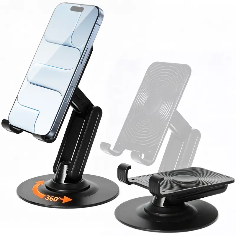 SMLCON Metal Universal Fit Adjustable 360° Rotation Folding Compact Desktop Holder for iPhones, Samsungs, Tablets/Ipads, Surface Pro, Drawing Tablets, Portable Monitors (Ideal for Birthday, Anniversary, Casual Use)