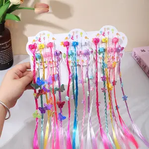 12pcs Sweet Cool Colorful Butterfly Braid Headwear Small Wig Braid Hair Accessory for Street Dance Performance
