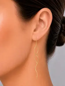 925 Sterling Silver Spiral Threader Earrings (1 Pair)