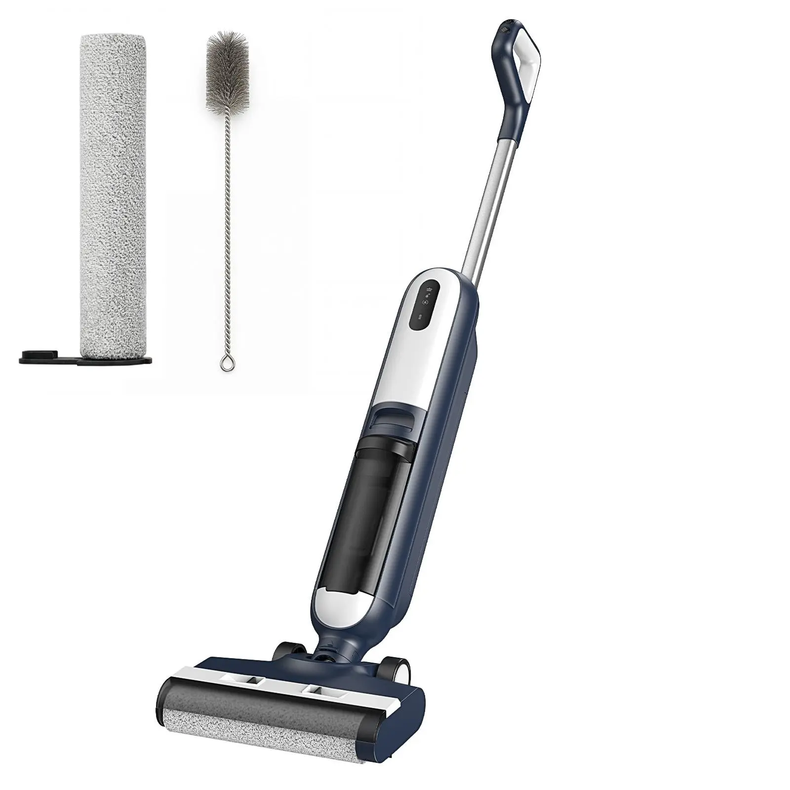 Cordless Wet Dry Vacuum Cleaner - Compact Portable Lightweight Multi Surface Handheld Vacuum Mop with LCD Smart Display, Self-Cleaning System, Dual Water Tank, Tangle-Free Brush, 35Min Runtime