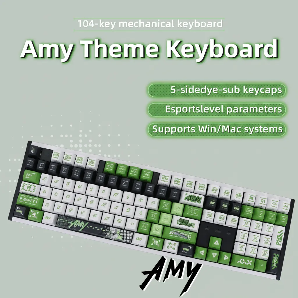 104 Keys CNC Aluminum Mechanical Gaming Keyboard, 0.005 Precision 0.001 Low Latency, 5-Side Dye-Sub Keycaps, 17 ARGB Modes Support Win Mac VIA Customization
