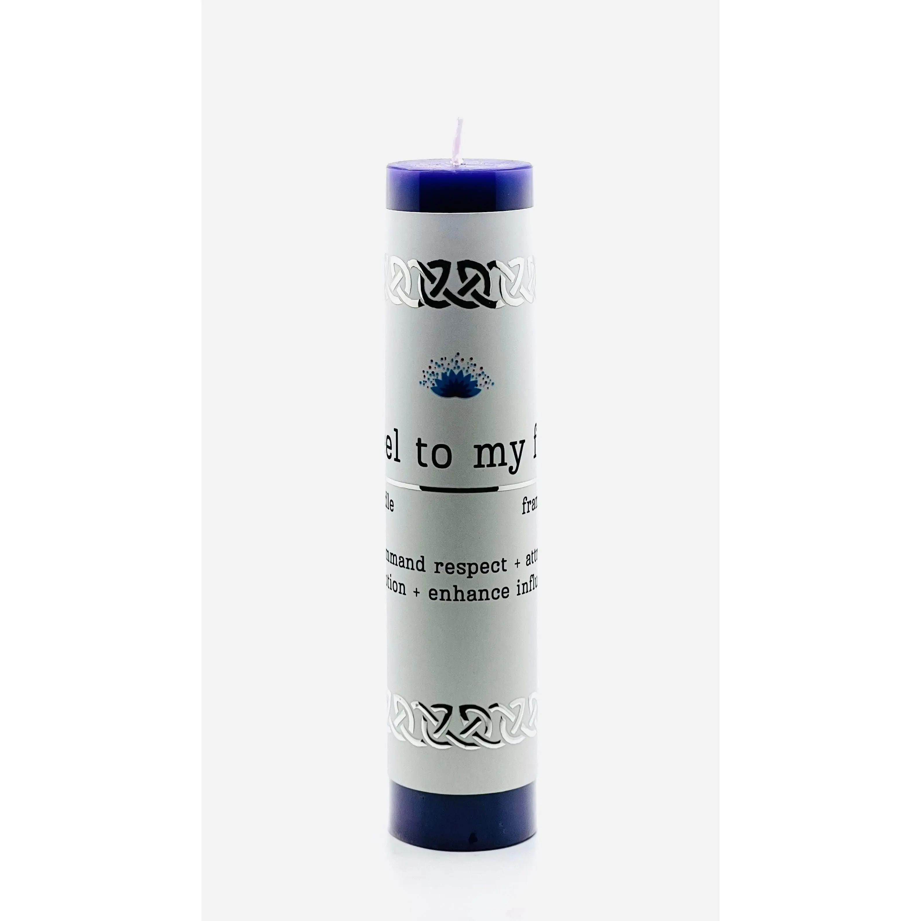 Manifestation Pillar Candle Kneel to My Feet 7 x 1.5 Scented with Essential Oils for Rituals Meditation and Empowerment Handcrafted in India