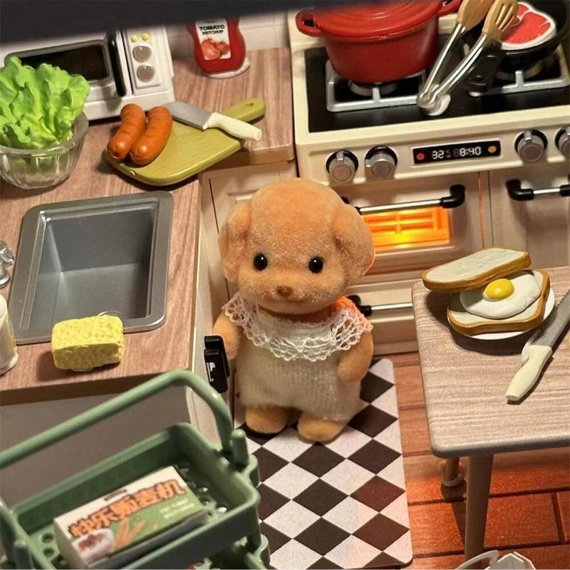 Sylvanian Families Vip Dog Doll, Adjustable Limbs Miniature Figurine, Desktop Decoration, Random Style Packaging, Collectible Toy