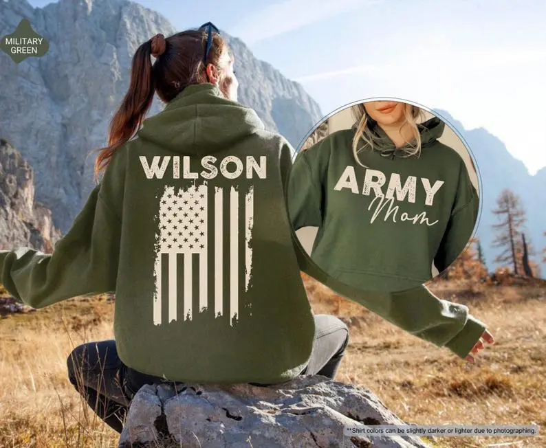 Custom Army Family Hoodies, Army Family Sweatshirt Outfits