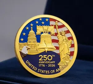 USA 250th Anniversary Coin Medal - American Independence Commemorative Coin 1776–2026 | USA Semiquincentennial Medal Coin | 250th Anniversary American Collectible