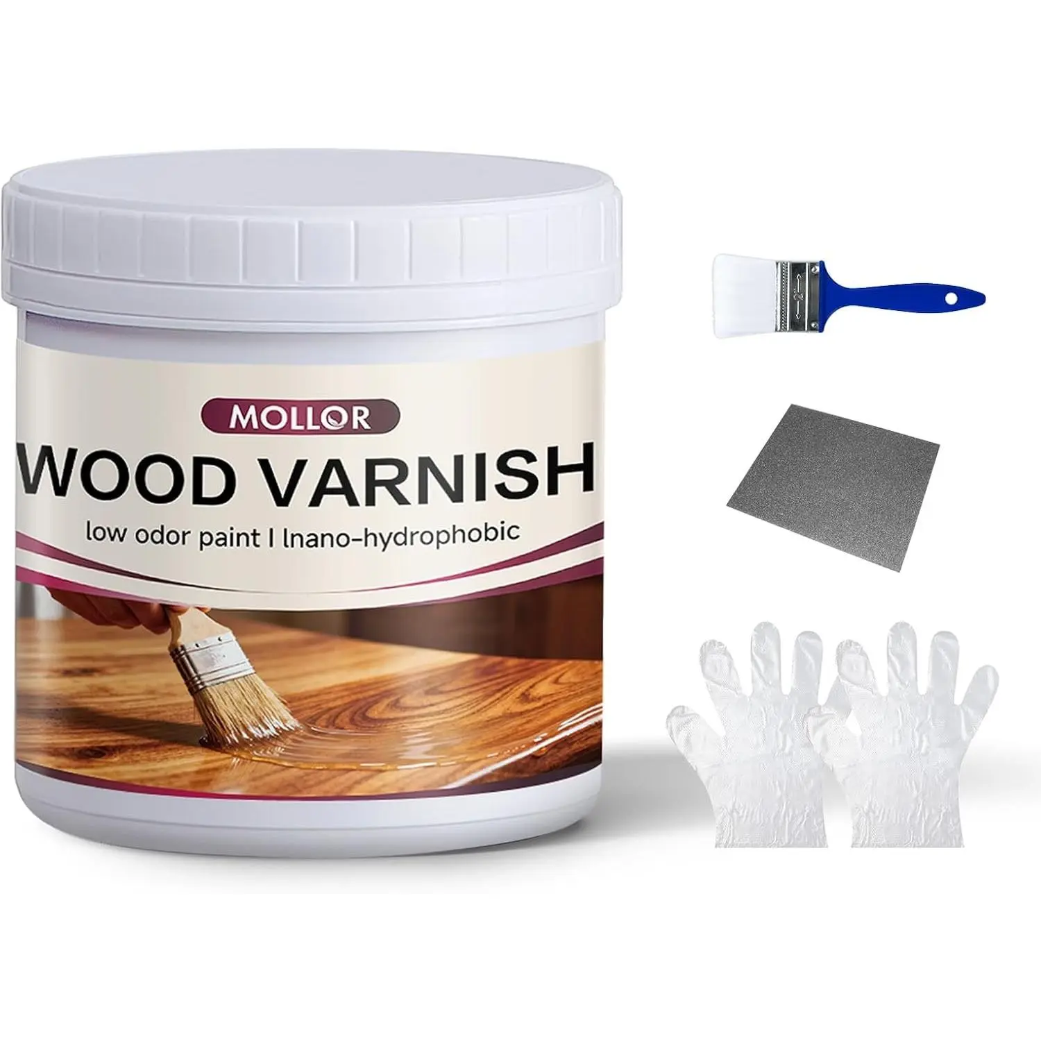 Water Based Polyurethane Acrylic Sealer,16 OZ Gloss Wood Varnish | Clear Coat for Wood, Scratch & Stain Resistant Waterproof Varnish, Long-Lasting Finish for Indoor & Outdoor Wooden Furniture