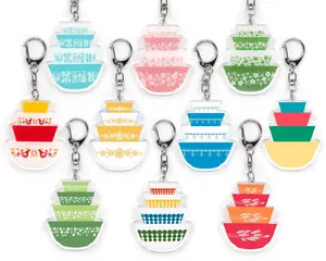 Pyrex-Inspired Mixing Bowl Keychain – Retro Keyring Pyrex-Inspired Mixing Bowl Keychain – Retro Keyring