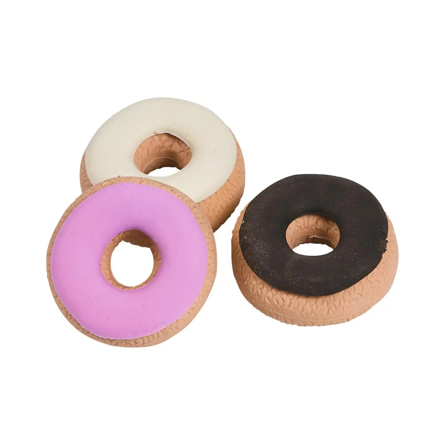 3D Donut Erasers - 24 Pc.
