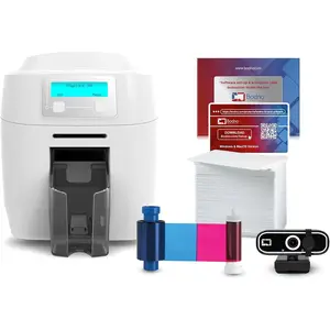 Bodno Magicard 300 Dual Sided ID Card Printer & Complete Supplies Package ID Software - Bronze Edition