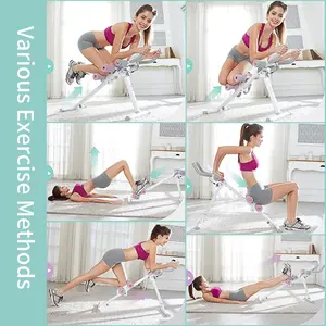 Trainer Abdominal Whole Body Workout Machine Waist Cruncher Core Toner, Leg, Thighs, Buttocks Shaper with Monitor ab workout machine Adjustable Whole Multiple Exercise Modes Fitness Equipment Sturdy And Durable Foldable