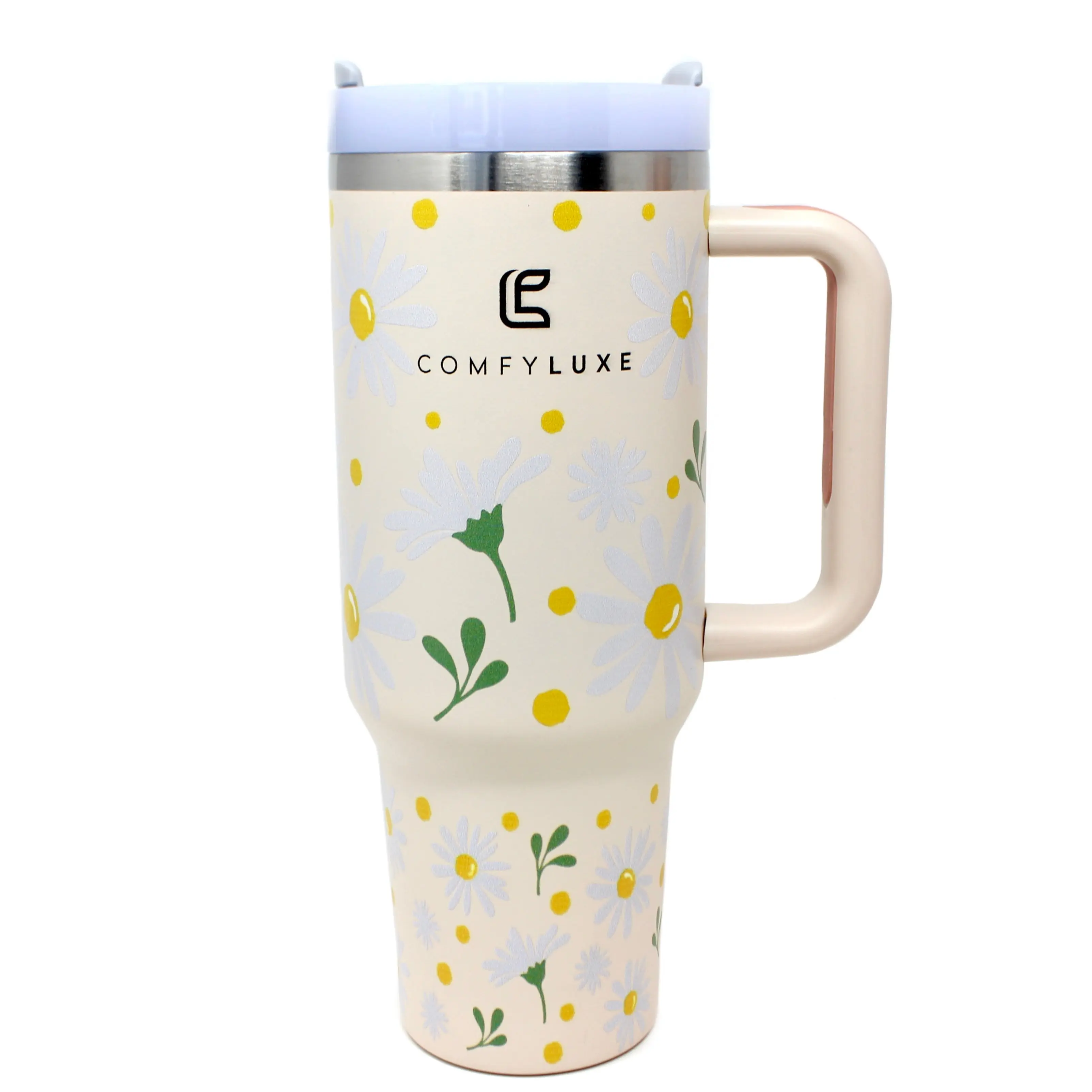40 oz. Daisy Tumbler with Straw