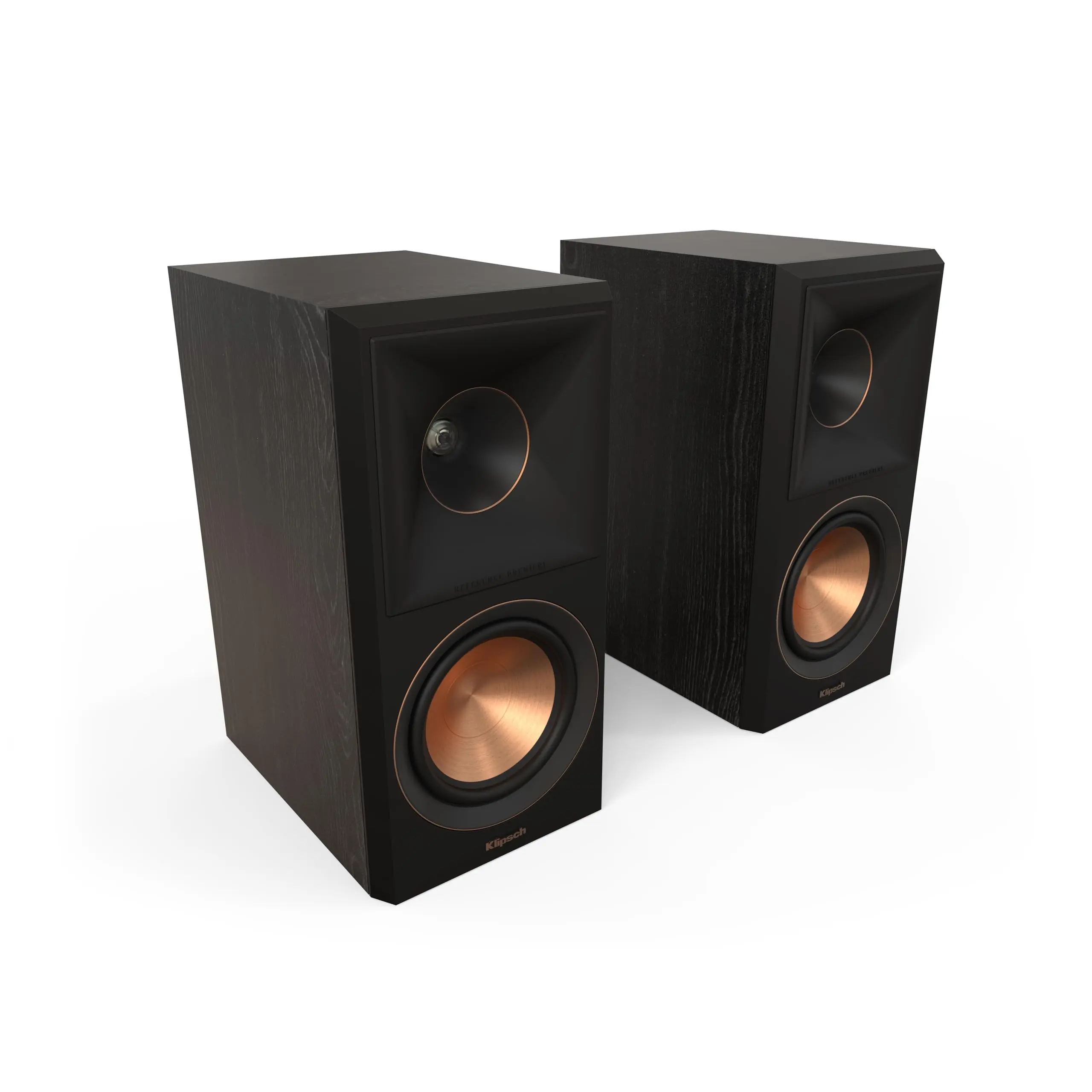 Klipsch Reference Premiere RP-500M II Ebony Bookshelf Speakers, All-New Ceramicwoofers, Larger 90° x 90° Tractrix Horn, Maximum Efficiency