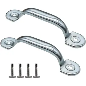 2 Pack Heavy Duty Garage Door Bottom Lift Pull Handle, Replacement Handle for Most Gate for Garage Outdoor Closet Door