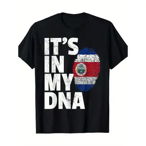 IT'S IN MY DNA Costa Rica Flag Rican Pride Roots Men Women T-Shirt,Made in USA