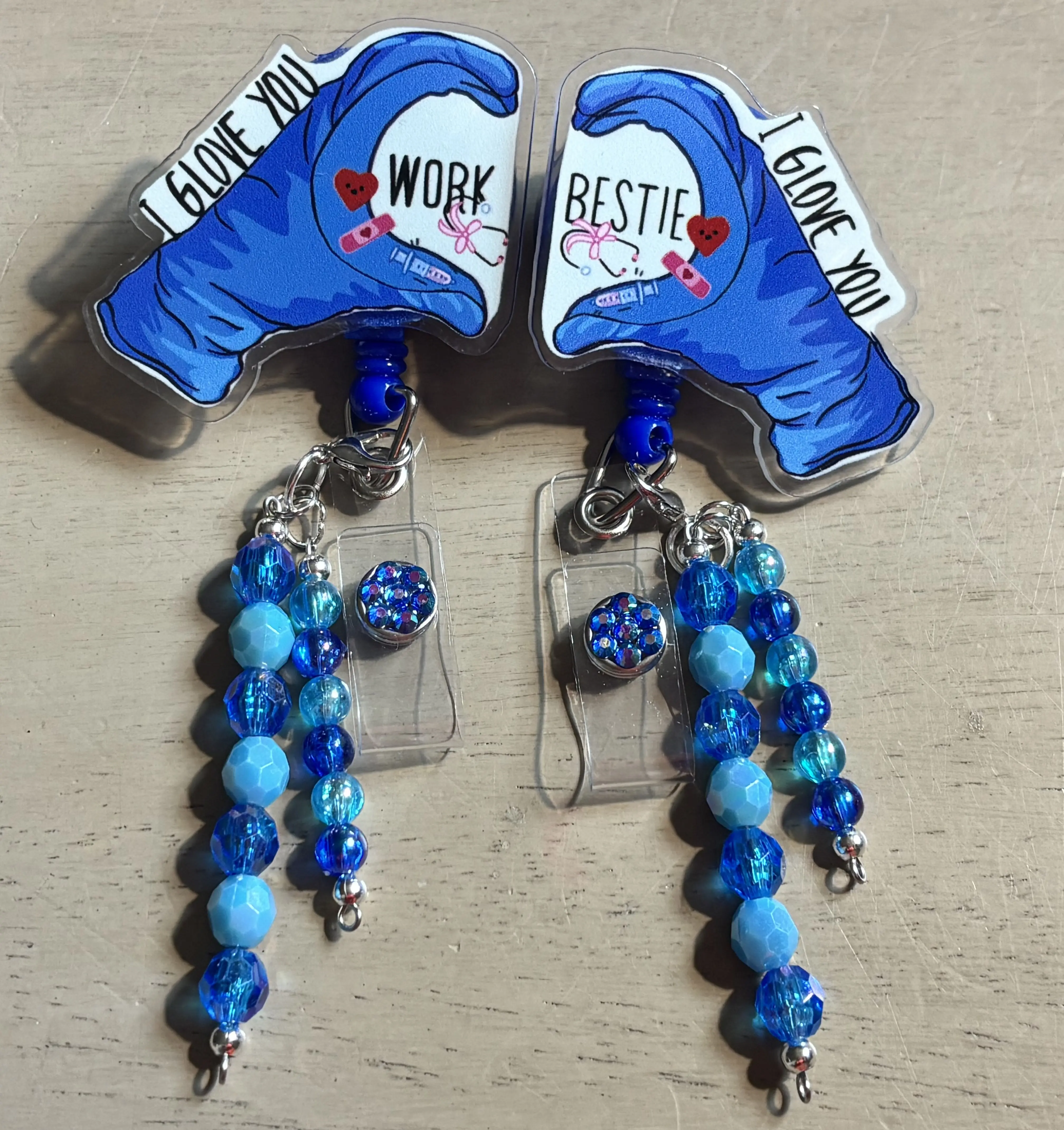 Medical “work bestie” matching badge reel set of 2 Medical “work bestie” matching badge reel set of 2