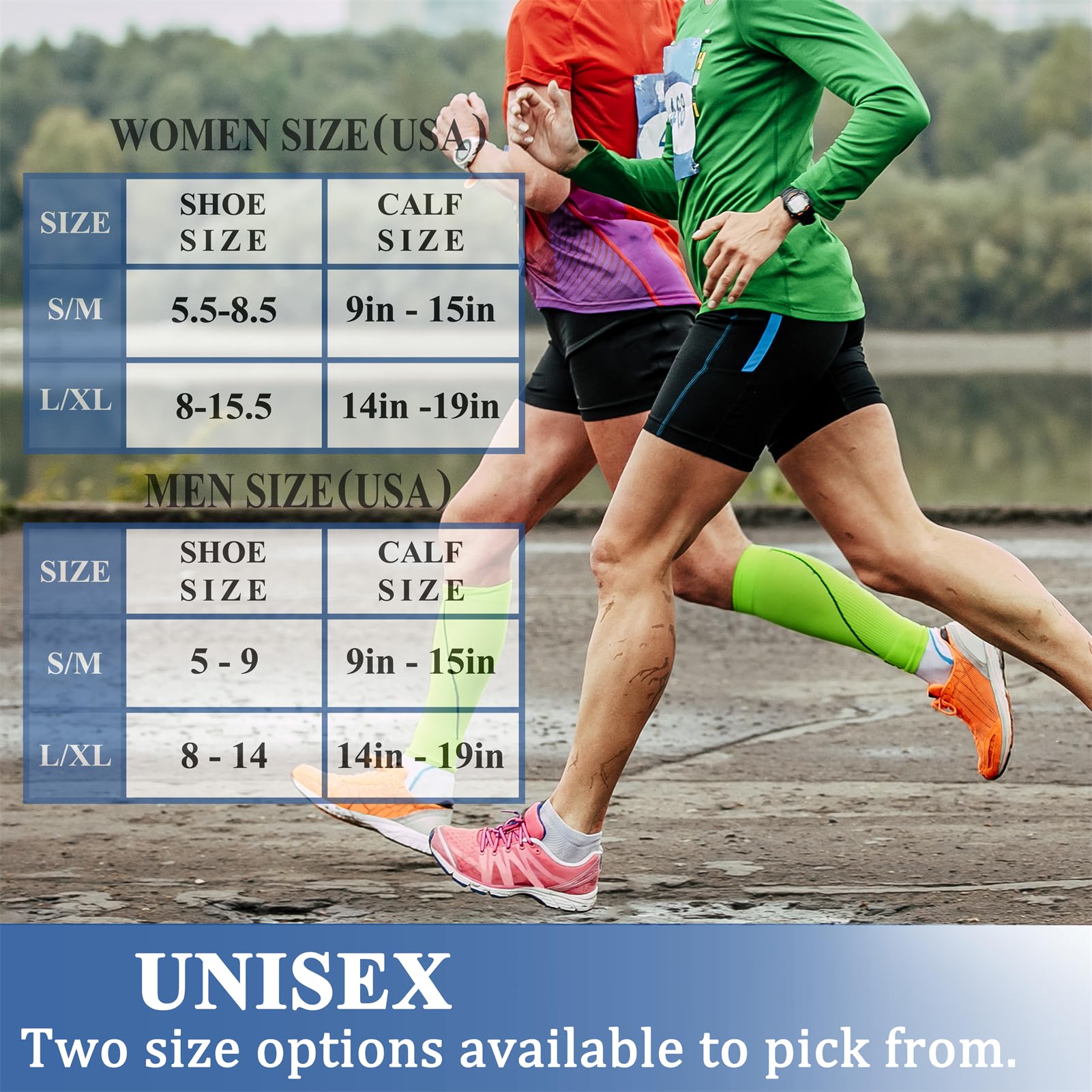 3/5 Pairs Compression Socks for Women and Men, Comfortable Knee High Socks, Breathable Stretch Nylon Cotton Blend for Running Cycling Work Travel, Everyday Athletic Socks Multi Pack