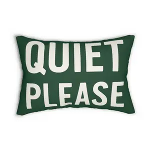 Golf Decor Lumbar Pillow, Quiet Please on front Golf Sign pillow  and Beer Please on back of pillow, Man Cave Decor, Funny Pillow