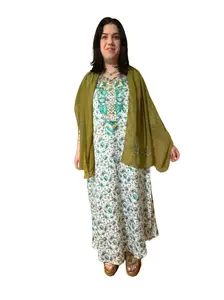 Dina Mukhawar - Women’s Embroidered Dress, Perfect for Eid Dress, Ramadan, Gifts for Her, Abaya, Eid Dresses 2019