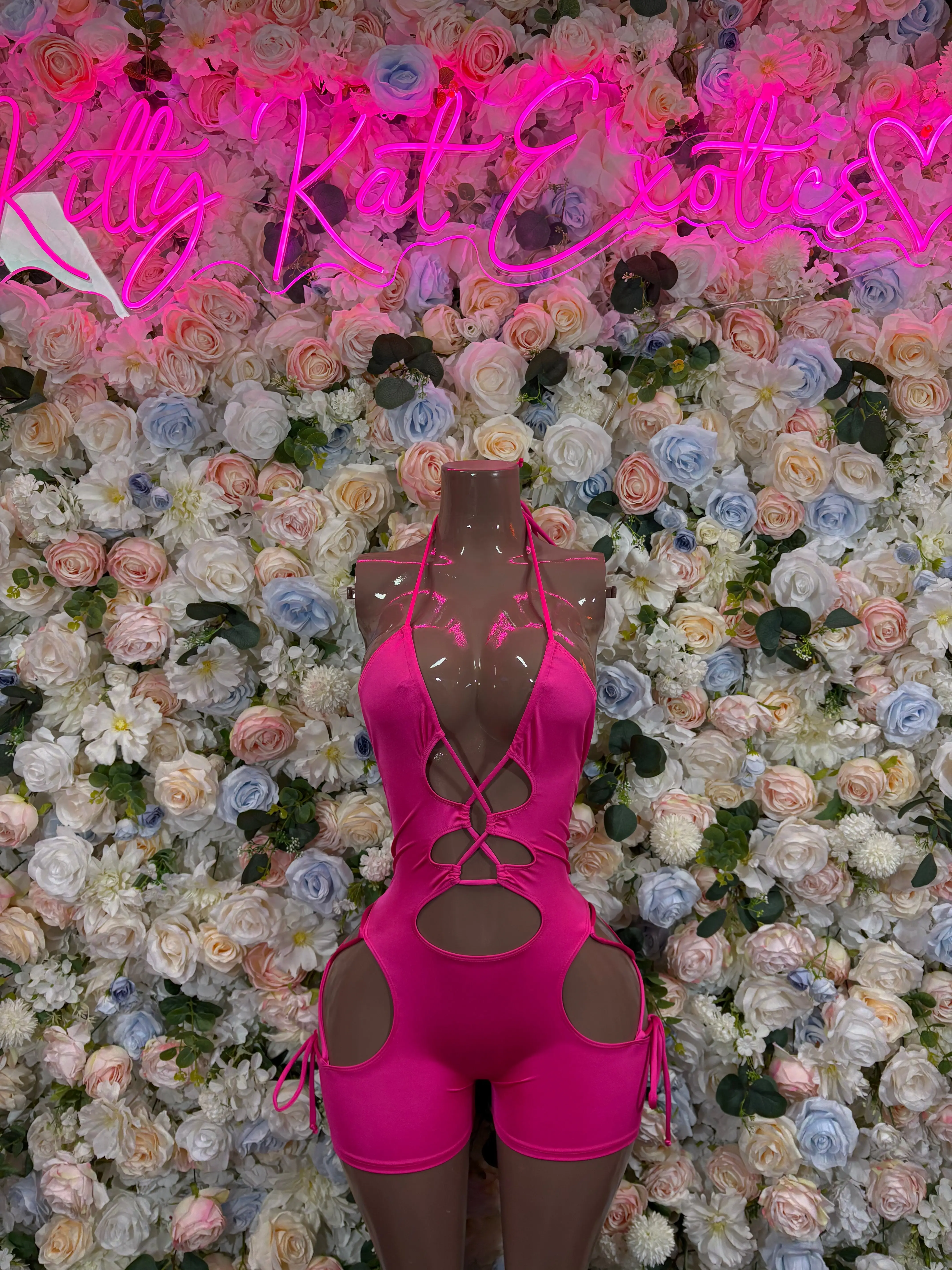 Bottlegirl Outfit One-Piece Pink Bodysuit   Bartender  | Exotic Dancewear Festival wear