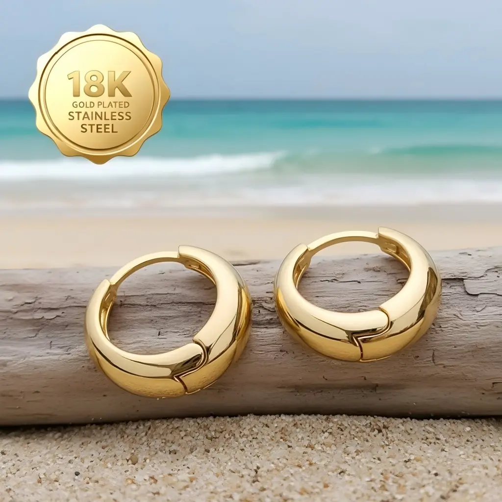 2026 Summer New Arrival 18K Gold-Plated 316 Stainless Steel Earrings - Hypoallergenic, Anti-Tarnish, Unisex Elegant Versatile Jewelry for Daily Wear, Gifting