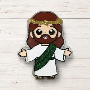 Jesus Car Freshie | Christian Car Air Freshener | Handmade Aroma Bead Freshie Car Charm