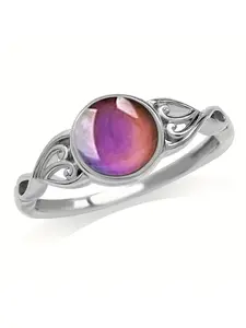 Temperature Changing Ring, Simple Round Design, Unisex Fashion Jewelry, Unique Rings, Perfect for Parties and Daily Wear, Ideal Birthday Gift, Jewelry Gifts