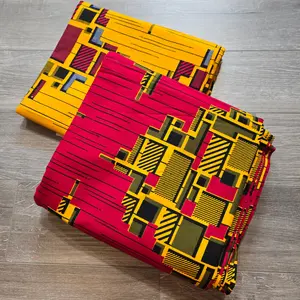 Mix and Match African Print Fabric, Ankara Fabric, 100% Cotton Fabric, Wax Print Fabric, Yellow and Red Fabric
