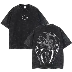 [FS] Retro Limited Vintage Ryomen Sukuna Signature - Jujutsu Kaisen Anime Double Printed  Washed Tee Unisex Oversize Anime Manga Lightweight Cotton T-Shirt Anime Fan Lover summerwins