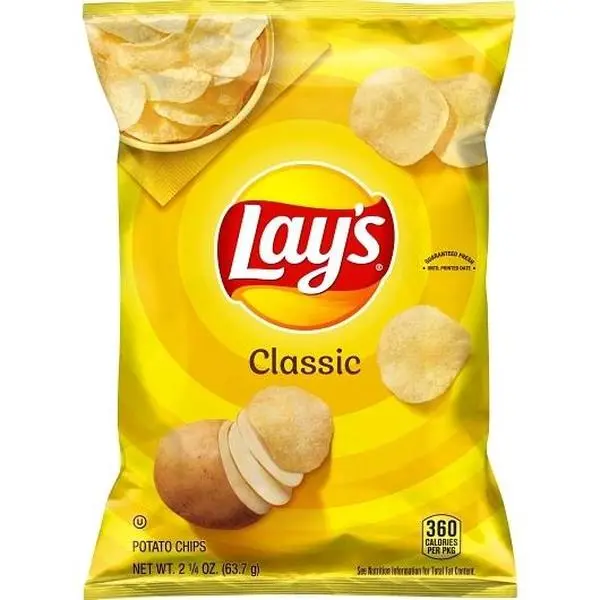 Lay's Classic Original Potato Chips 2.25 oz 24 ct XVL
