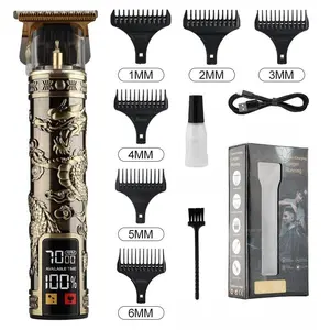 LQT Men's Hair Clipper, Dragon-patterned Design, Waterproof, Led Display, Cordless Electric Trimmer for ​precision Sculpting & Detailing, Home Use and Professional Barbers, Barber Clippers Set