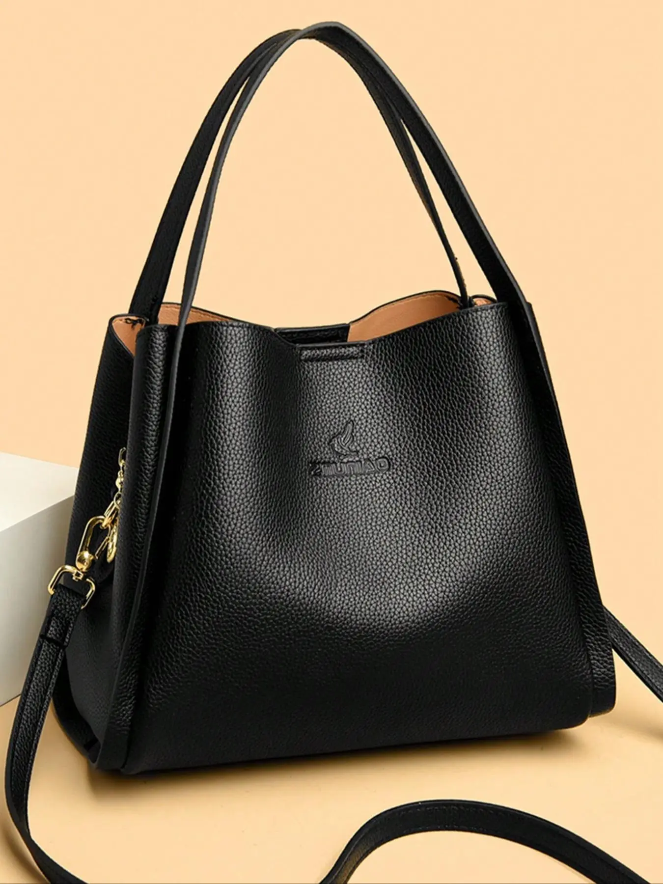 Women's Solid Color Handbag, Fashionable Pu Leather Shoulder Bag for Daily Used, Casual Trendy Versatile High-quality Daily Commuting Bag, Casual Trendy Purses, Fashionable Bags, Pu Tote Satchel, Daily Commuter Bag, Everyday Shoulder Bag