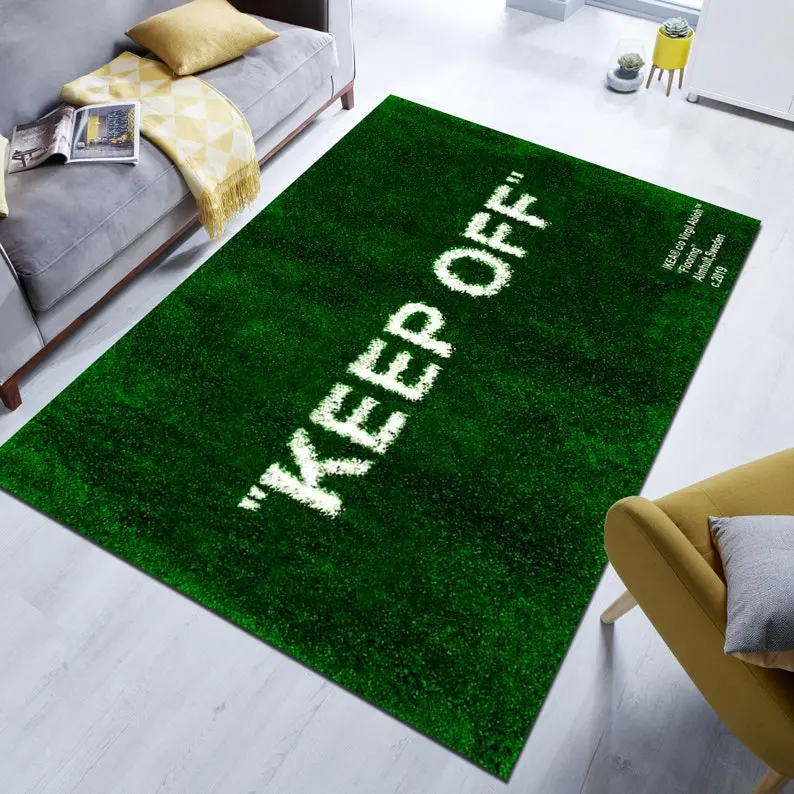 Keep Off Green DOORMAT, Modern Cotton Area DOORMAT