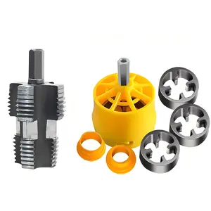 A set of PVC pipe threading tool kit for electric drill, steel and plastic thread tapping bit set, water pipe threading iron and plastic mold