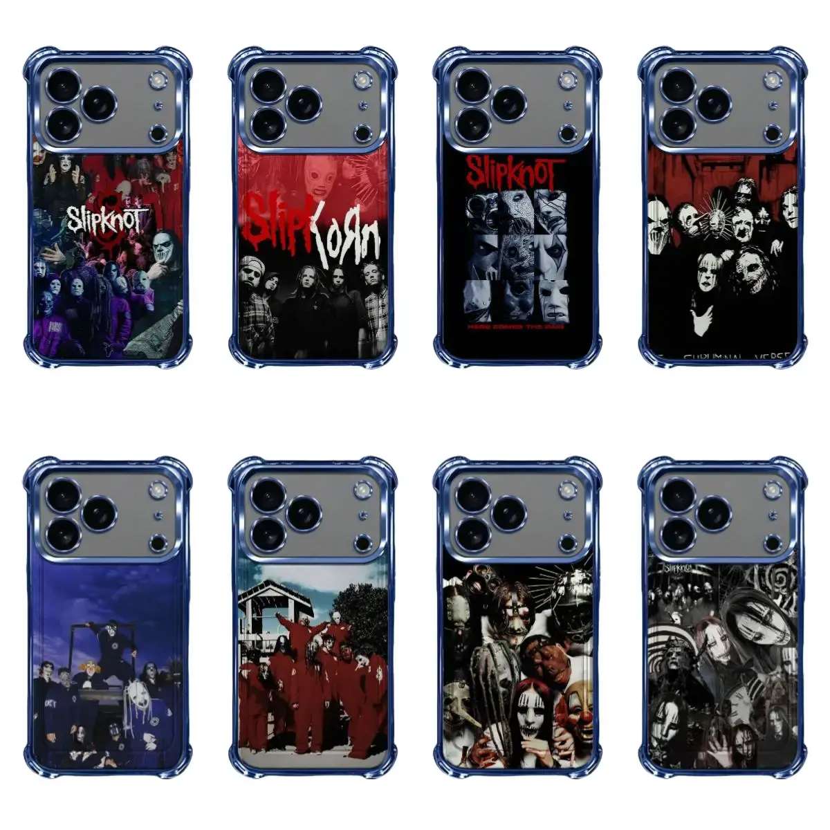 Slipknot Western Band Dark Heavy Metal Hardcore Style 1 Phone Case - Glossy, Shockproof Line Art INS Simple Design Casing & Cover for iPhone 11-17 Pro Max Plus, Fan Gift with Device Protection