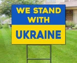 We Stand with Ukraine Yard Signs
