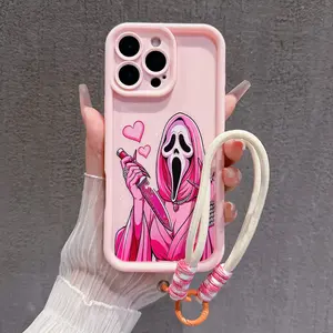 Halloween Cute Scare Horror Ghost Phone Case ,Soft Silicone Tpu Protection and Shockproof For iPhone 17 16 15 Pro Max 14 13 12 11 XSMAX Plus Air Cover