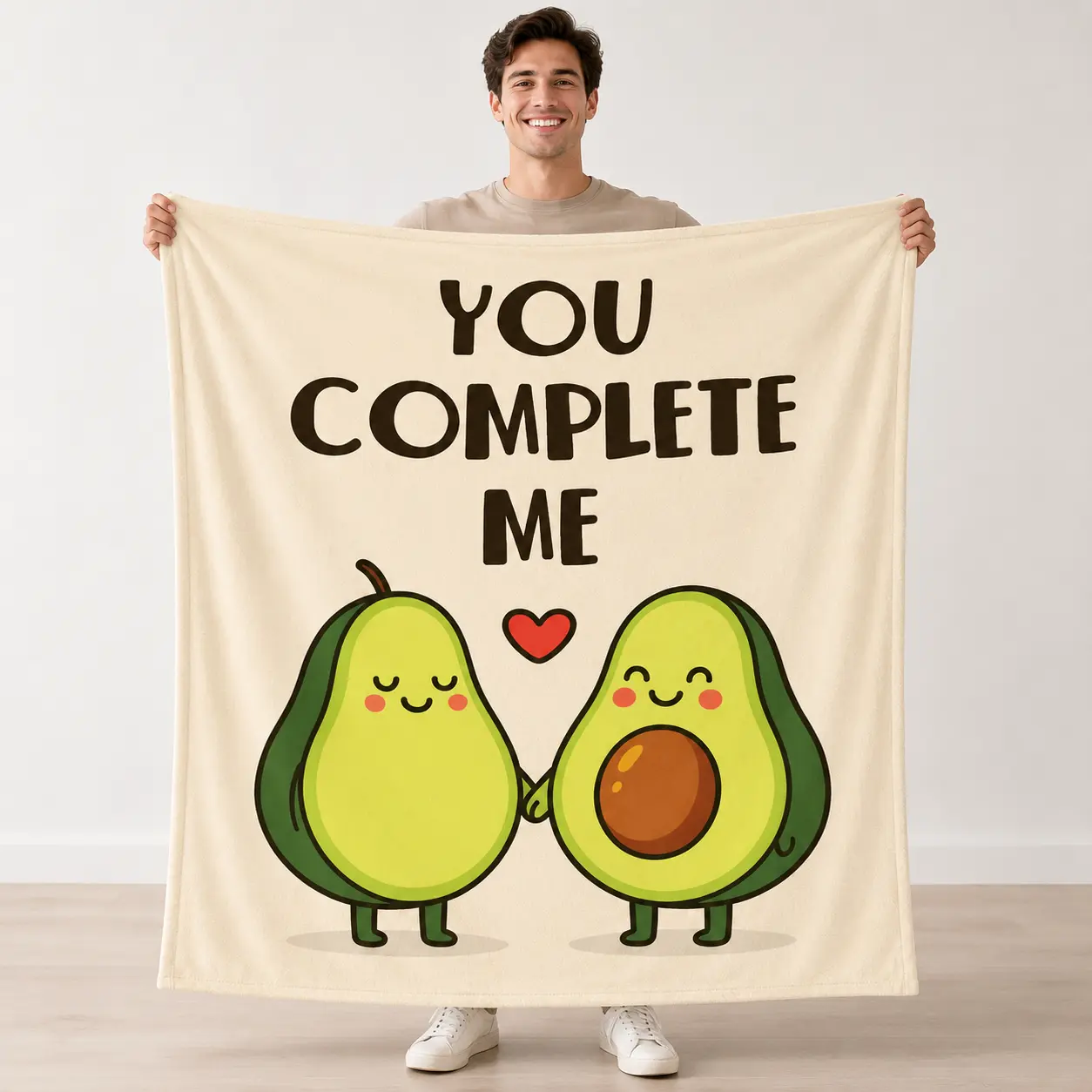 Super Soft Avocado Microfiber Fleece Blanket - 50x60in Funny Humor Plush Throw for Couples, Living Room Green Sofa Decor, Avocado Gift for Girlfriend, Valentines/Anniversary Use day star comfy solid color flannel blanket