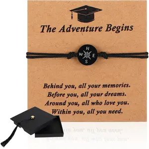 SAM & LORI Graduation Gifts for Her Him Kindergarten Class of 2026 Cool High School College Graduation Gift 5th 8th Grade Teen Girl Boy Bracelet Women Jewelry Cards Middle School Nurse Senior Daughter Student Adjustable Cuffs