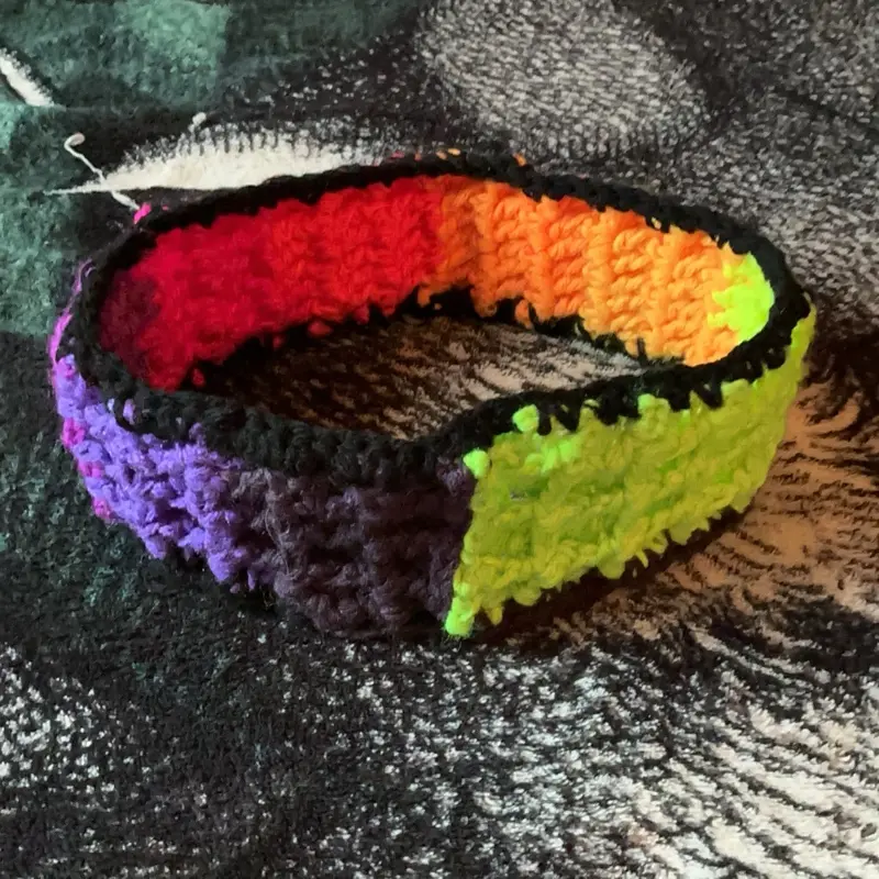 Handmade  Rainbow Crochet Headband - Soft & Cozy for All Seasons