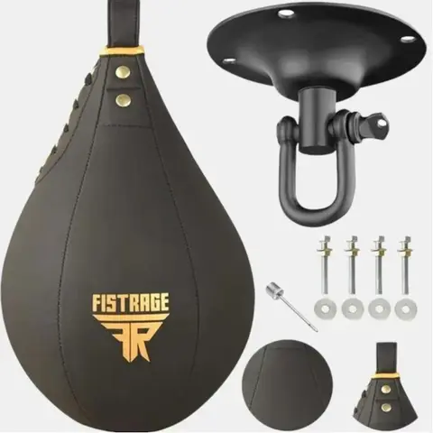 FISTRAGE Speed Ball Swivel Fixed Punch Bag for Boxing, MMA, Muay Thai Training, with Free Hanging Swivel Workout Speedball Kicking Platform Equipment