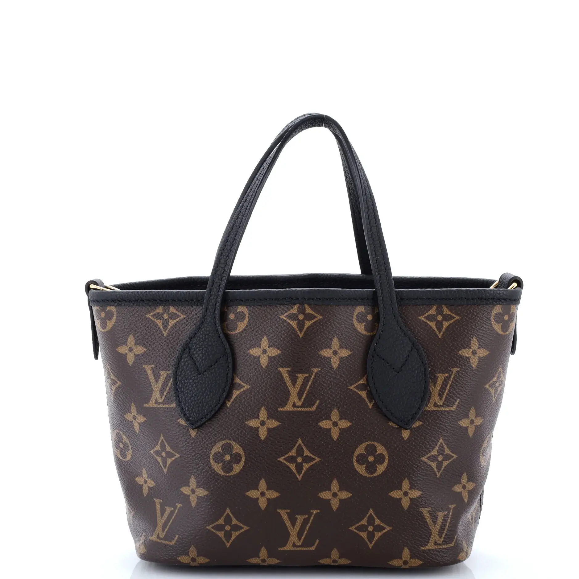 Pre-owned Louis Vuitton Canvas Coated, Leather Tote bags REBAG Neverfull Bandouliere Inside Out Monogram Canvas and Leather BB by Rebag