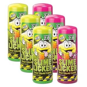 TOXIC WASTE - Slime Licker 2.0 - Sour Liquid Candy - Flavors: 3 Green Apple and 3 Black Cherry - 6 Pack