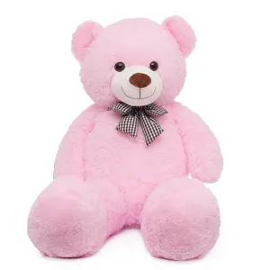 47 Inch Big Giant Teddy Bear Stuffed Animals Pink Soft Plush Life Size Bear Toy All Ages Gift for Children Girlfriend Valentine's Day Christmas Birthday Baby Shower Wedding Party Decorations Ultra Soft Hypoallergenic Eco Friendly
