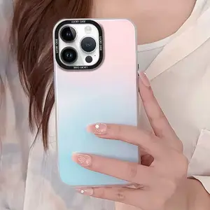 1PC Premium Holographic Gradient Phone Case for iPhone 17 Pro Case , Military-Grade Shockproof Cover Compatible with iPhone 17 16 15 14 / iPhone 13 phone case / iPhone 12 11 Pro Max &X XS Max.