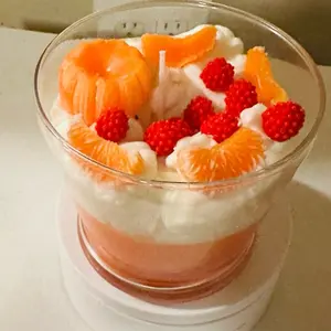 Citrus Cream Delight Candle with Orange and Raspberry Scented Wax