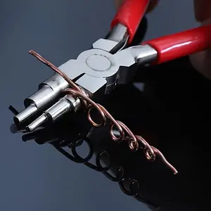 Jewelry Pliers Carbon Steel Round Mouth Pointed Pliers, DIY Ring Making Tool, Manual Jewelry Crafting Kit, 1 Piece, for 3 People