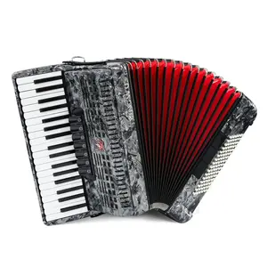 Accordion 37 Keys 96 Bass, Professional Piano-Style Accordion with German Reeds & Airtight Bellows, for Beginners Advanced Players, Stage Studio Folk Jazz Classical, w/Backpack Strap