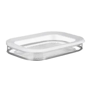 Transparent Refrigerator Storage Box with Lid, Layered Meat Bacon Keeper, Kitchen Ingredient Organizer, Sealed Freshness Container
